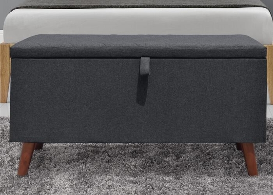 Donker Grey Fabric Storage Ottoman