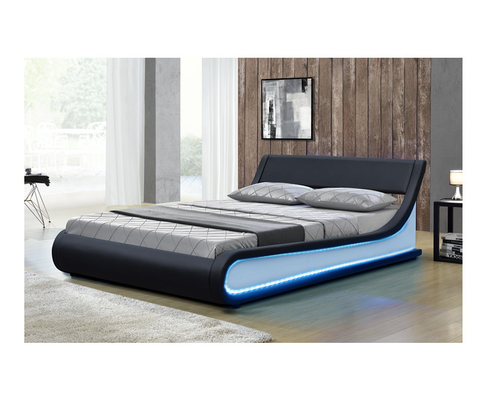 Sunny Faux Leather Gas Lift-Bedkader met Opslag