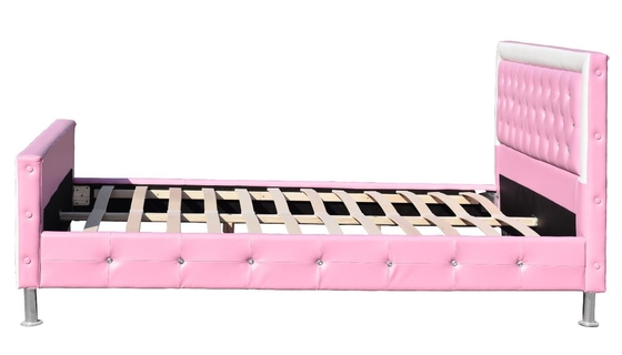 SF883 roze Kinderen Beklede het Leer Dubbele Grootte van Faux van het Bedkader