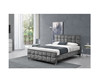 Crystal Button European Style King-het Kader van het Groottebed met Hoofdeinde Verpletterde Fluweelstof