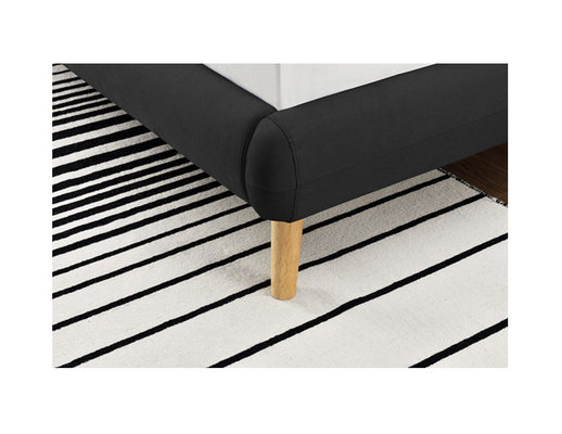 FSC OEM Zwarte Linnen Beklede Koninginbed Stof Dekking