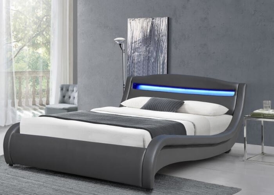 Van lichte Grey Upholstered Tufted Queen Bed-Kader van het het Platformbed HOOFDkoningsSize Pu het Moderne