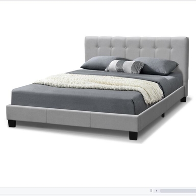 Tufted Stof het Triplexkader van het Koninginvelvet Upholstered Bed