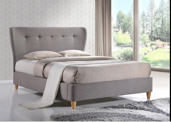 Stoffen Dubbel Kinderen Bekleed Bed met Tufted Lang Hoofdeinde