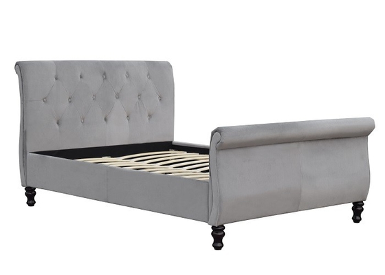 Linnen van de het Kader Moderne Knoop Doorgenaaide Stof van het luxe het Italiaanse Beklede Bed