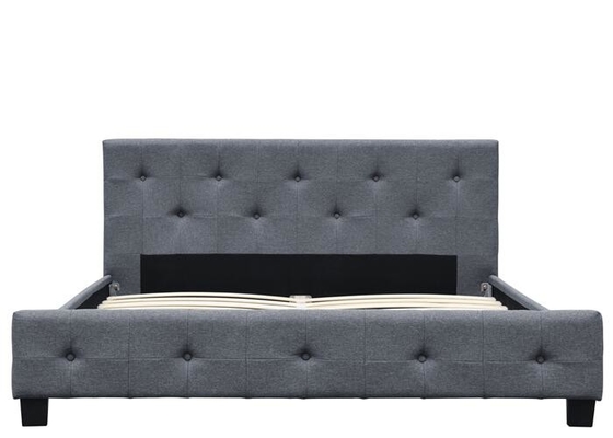 Donker Grey Linen King Size Upholstered-het Triplexkader van het Arbed
