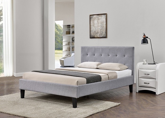SF833 het Hoofdeinde van het Kadergrey crush velvet fabric with van het koninginsize Upholstered Bed