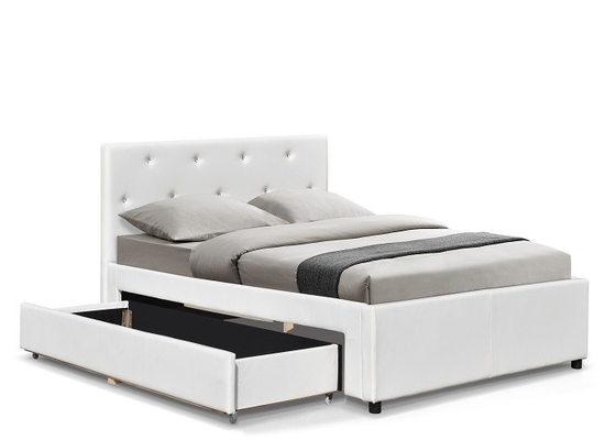 Sunny Modern Faux Leather Storage-Bed Dubbele Grootte met Ladenoem