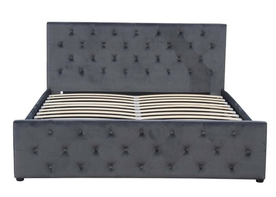 Dubbel van het de Opslagbed van de Gaslift de Stoffentriplex Klein Licht Grey Velvet Upholstered Bed
