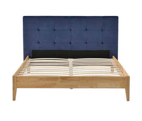 Sunny Blue Linen Fabric Bed-Kader met de Certificatie van Hoofdeindece