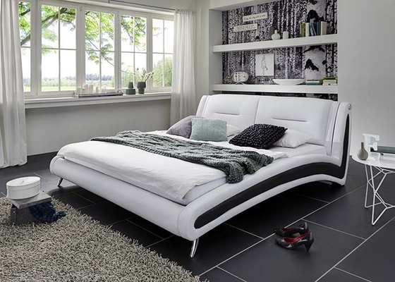 Van de Koningssize bed set van de ottomaneluxe Klassiek Koninklijk Gebogen de Slaapkamermeubilair