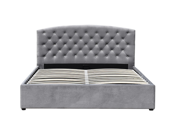 Van het de Opslagbed van de Gaslift Bed met latjes van de de Koningssize unadjustable fabric Beklede Ar het Dubbele
