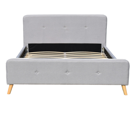 Het aangepaste Kinderen Beklede Bed knoopt Tufted met Stof Licht Grey Easy Assemble dicht