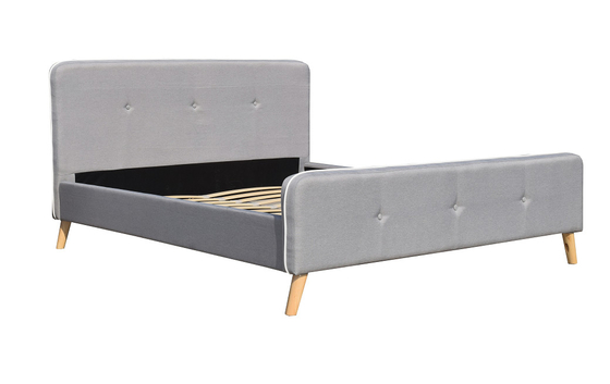 Het aangepaste Kinderen Beklede Bed knoopt Tufted met Stof Licht Grey Easy Assemble dicht