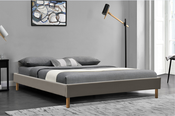 Eigentijds van de KoningsAssemble Pu van Koningsupholstered platform bed Leer 140x190Cm