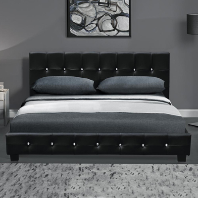 Bed van het Cristal het Knoop Beklede Leer