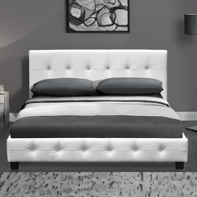 Bed van het Cristal het Knoop Beklede Leer