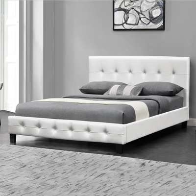 Bed van het Cristal het Knoop Beklede Leer