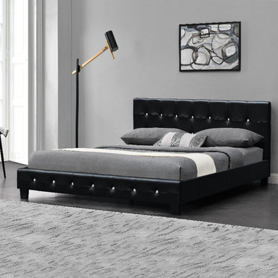 Bed van het Cristal het Knoop Beklede Leer
