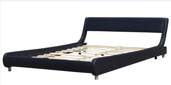 Volledig - van het het Leerbed van grootte Zwarte Faux Beklede het Platformoem Kader