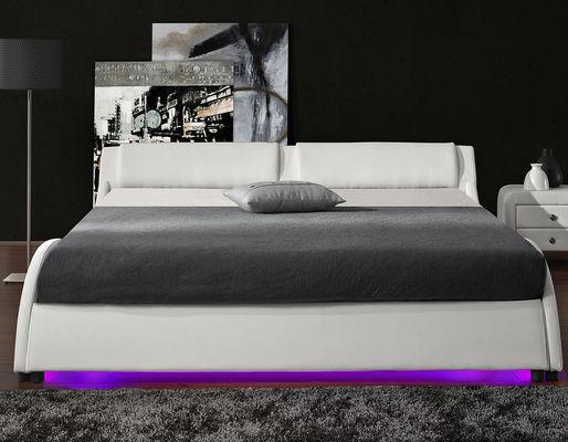 2 van het LEIDENE Licht Dubbel Grootte Bekleed het Platformpu Leer Bedkader