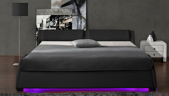 2 van het LEIDENE Licht Dubbel Grootte Bekleed het Platformpu Leer Bedkader