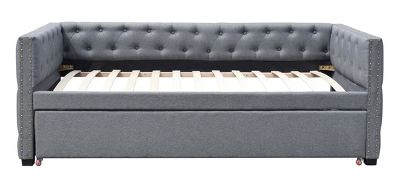 Beklede de stof rolt Daybed met het Enige Triplex van de Bronsnagel voort