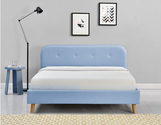 Doorgenaaid ODM Bekleed Koningin Platform Bed Modern Simple 140x200Cm