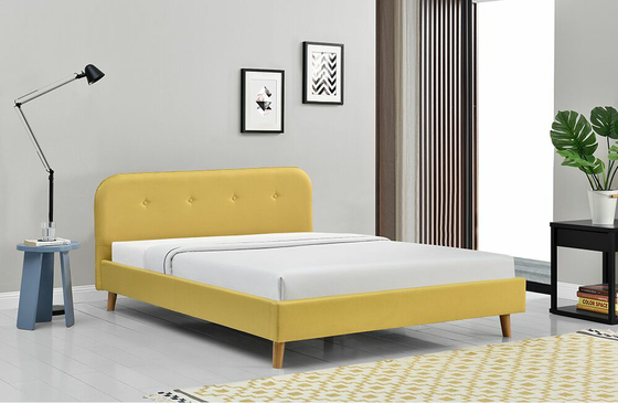 Doorgenaaid ODM Bekleed Koningin Platform Bed Modern Simple 140x200Cm