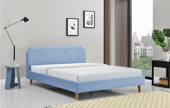 Doorgenaaid ODM Bekleed Koningin Platform Bed Modern Simple 140x200Cm