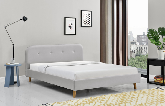Doorgenaaid ODM Bekleed Koningin Platform Bed Modern Simple 140x200Cm