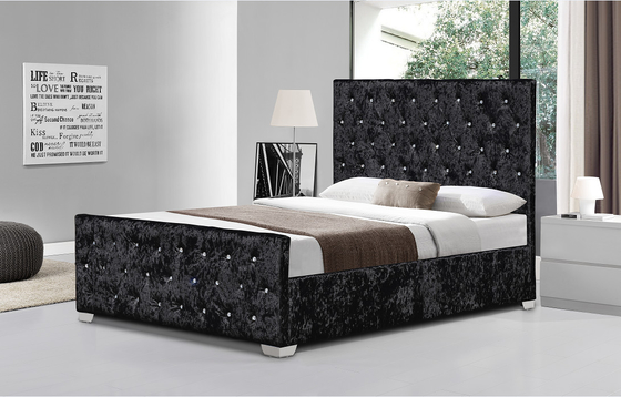 BSCI Bekleed Bedkader met Diamond Headboard European Style Customized