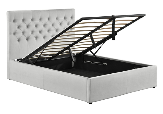 Kader van het konings het Size Platform Tufted Beklede Bed met Knopenhoofdeinde