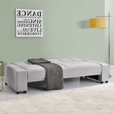 Van de linnenstof de Italiaanse BSCI Certificatie van Grey Velvet Foldable Sofa Bed