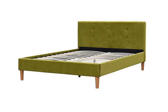 Tufted Groene Room Verpletterde Kader van het het Hoofdeindebed van het Fluweel Dubbele Hoofdkussen