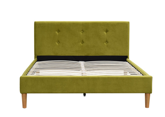 Tufted Groene Room Verpletterde Kader van het het Hoofdeindebed van het Fluweel Dubbele Hoofdkussen