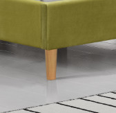 Tufted Groene Room Verpletterde Kader van het het Hoofdeindebed van het Fluweel Dubbele Hoofdkussen