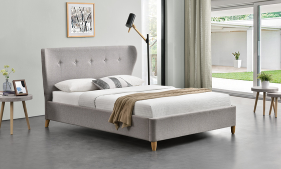 Het eenvoudige Beklede Kader van het Triplexbed met Gemakkelijk Orenhoofdeinde assembleert