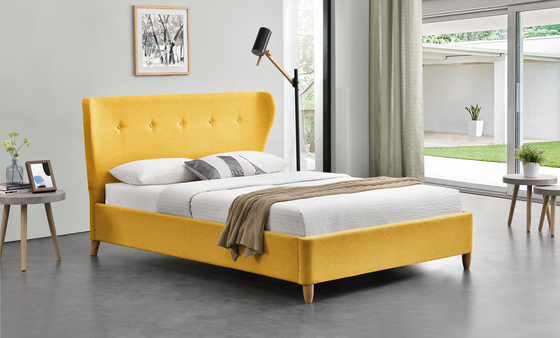 Het eenvoudige Beklede Kader van het Triplexbed met Gemakkelijk Orenhoofdeinde assembleert