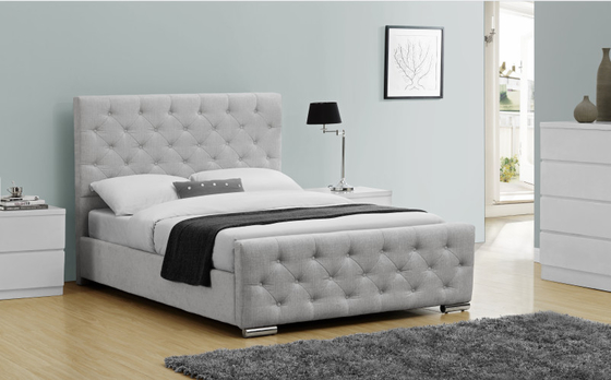 Eenvoudig Modern Houten Bekleed het Bedkader van koningssize fabric velvet