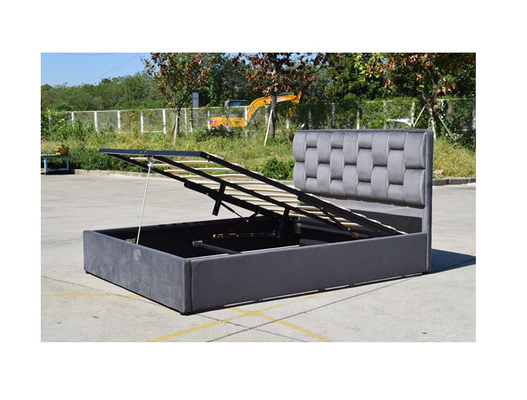 Stoffen Tweelinggrootte Linnen Beklede Bedframe met Gaslift