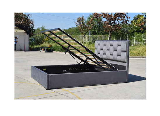 Stoffen Tweelinggrootte Linnen Beklede Bedframe met Gaslift