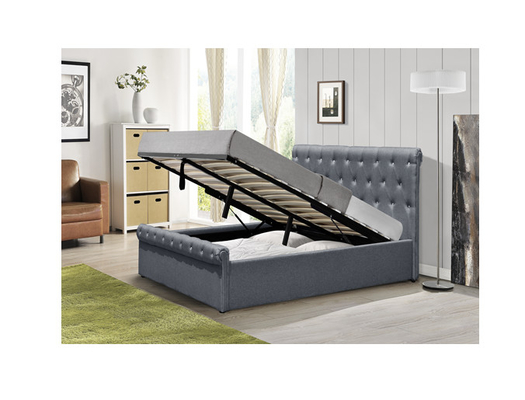 Kies de Verbrijzeling Doorgenaaide Stof van het het Kaderfluweel van het Opslagbed bekleedde uit Koningin Bed