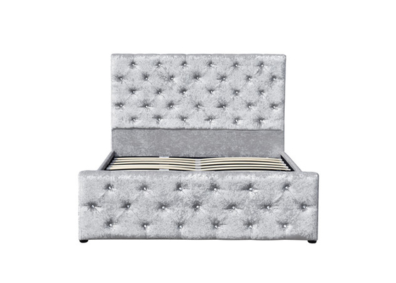 Aangepaste Beklede Verpletterde de Opslagladen van Size Bed With van de Fluweelkoning