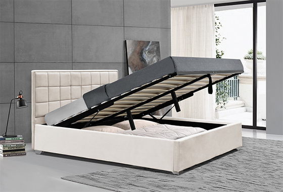 Van de de Ottomaneopslag van het Horwood Beige Fluweel het Bedkader 120x200cm 140x200cm 160x200cm 180x200cm