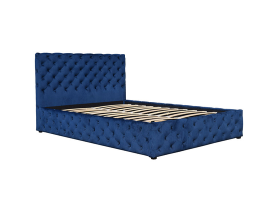 OEM ODM het Platform bekleedde Tufted Eenspersoonsbed met Opslag
