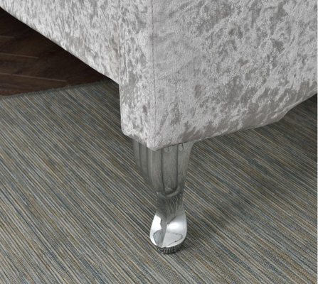 Van het de Opslagbed van luxeduble Grootte Doorgenaaide het Plukselstrook Crystal Button European Style